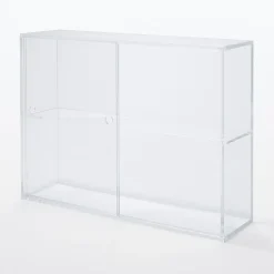 Clearance Muji Présentoir en acrylique avec portes coulissantes L33.6X P8.4X H24.4cm