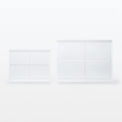 Clearance Muji Présentoir en acrylique avec portes coulissantes L33.6X P8.4X H24.4cm