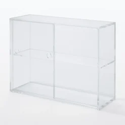 Discount Muji Présentoir en acrylique avec portes coulissantes L25.2X P8.4X H18.4cm