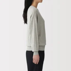 New Muji Pull à col en V en mélange de fibres de soja pour femme