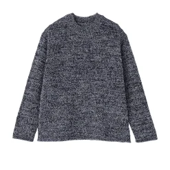 Muji Pull à col ras du cou bouclé en mélange de coton pour femme