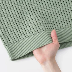 Hot Muji Pull à col ras du cou en tricot de coton mélangé pour femme