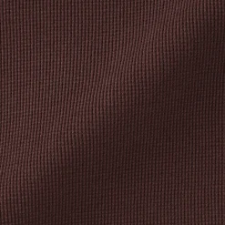 New Muji Pull à col rond en coton biologique tricoté gaufré pour femme