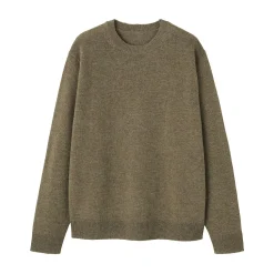 New Muji Pull à col rond en laine tricot moyen pour homme