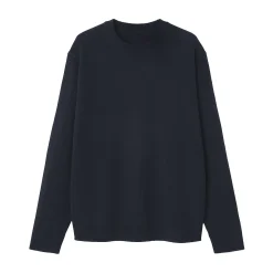 New Muji Pull à col rond en laine tricot moyen pour homme