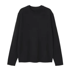 New Muji Pull à col rond en laine tricot moyen pour homme