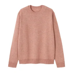 New Muji Pull à col rond en laine tricot moyen pour homme