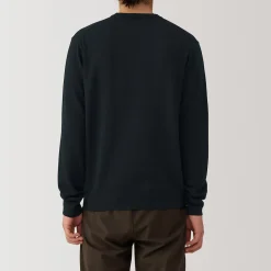 Clearance Muji Pull à col rond en laine tricot fin pour homme