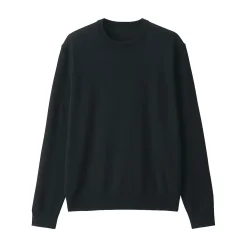 Clearance Muji Pull à col rond en laine tricot fin pour homme