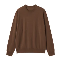 Clearance Muji Pull à col rond en laine tricot fin pour homme