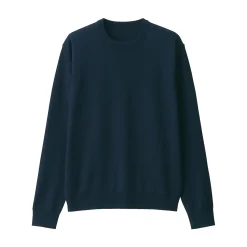 Clearance Muji Pull à col rond en laine tricot fin pour homme