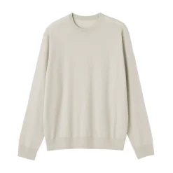 Clearance Muji Pull à col rond en laine tricot fin pour homme