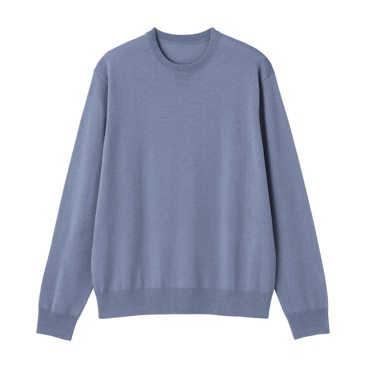 Clearance Muji Pull à col rond en laine tricot fin pour homme