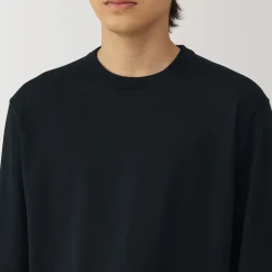 Clearance Muji Pull à col rond en laine tricot fin pour homme