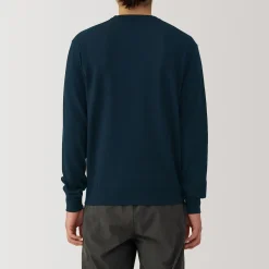 Clearance Muji Pull à col rond en laine tricot fin pour homme