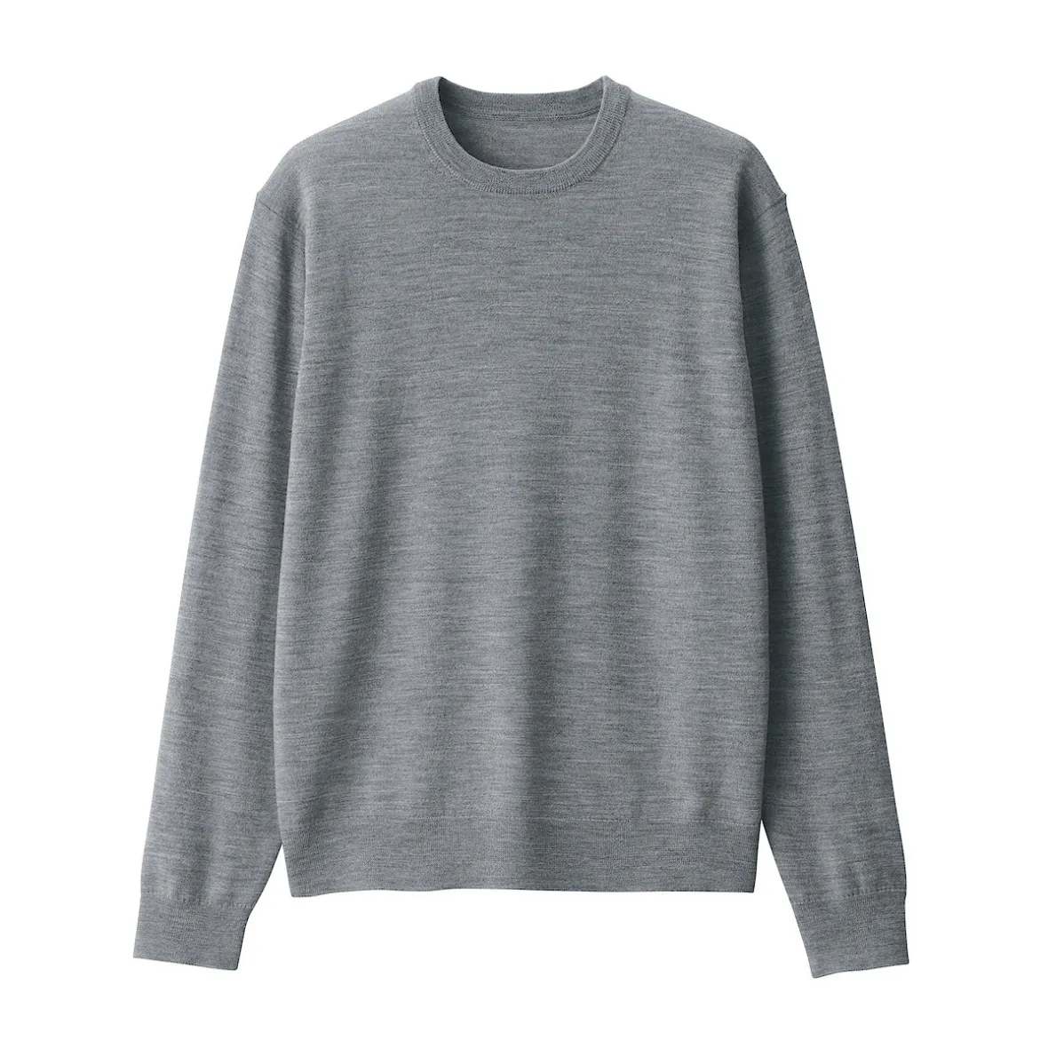 Clearance Muji Pull à col rond en laine tricot fin pour homme