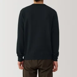 Clearance Muji Pull à col rond en laine tricot fin pour homme
