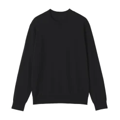 Clearance Muji Pull à col rond en laine tricot fin pour homme