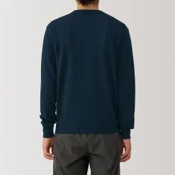 Clearance Muji Pull à col rond en laine tricot fin pour homme
