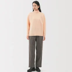Clearance Muji Pull à col roulé en yak et laine pour femme