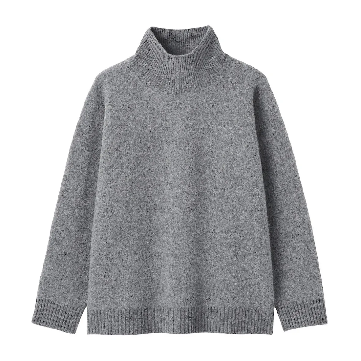 Clearance Muji Pull à col roulé en yak et laine pour femme
