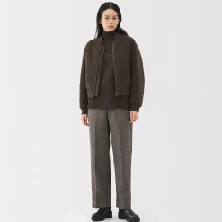 Clearance Muji Pull à col roulé en yak et laine pour femme