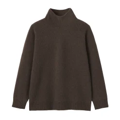 Clearance Muji Pull à col roulé en yak et laine pour femme
