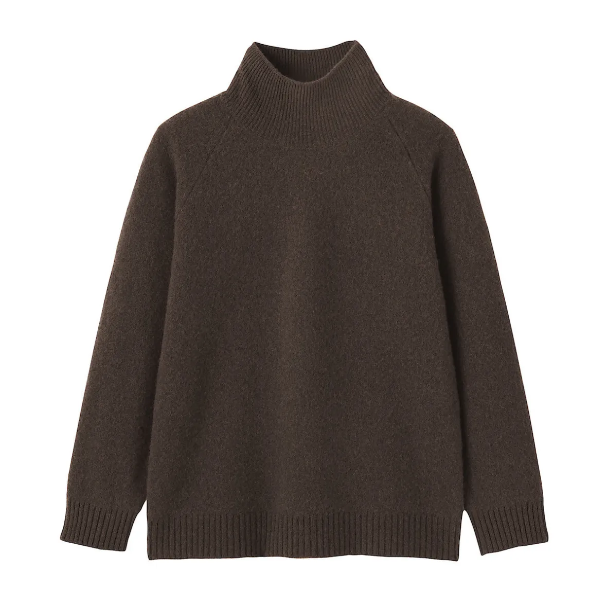 Clearance Muji Pull à col roulé en yak et laine pour femme