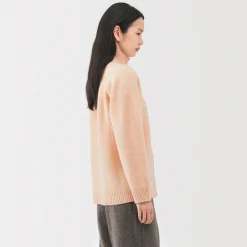 Clearance Muji Pull à col roulé en yak et laine pour femme