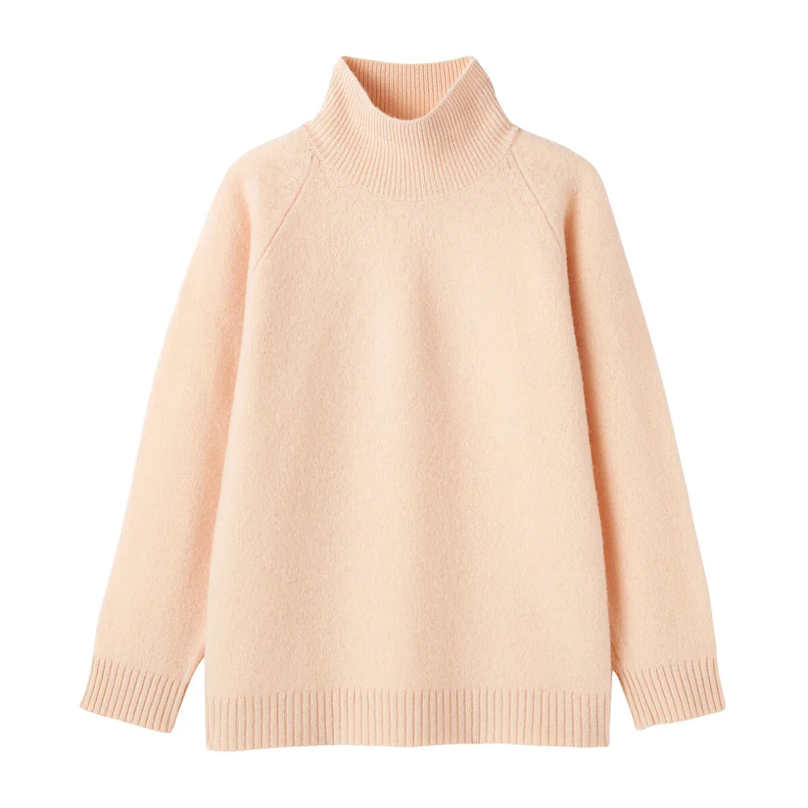 Clearance Muji Pull à col roulé en yak et laine pour femme