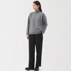 Clearance Muji Pull à col roulé en yak et laine pour femme