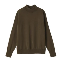 New Muji Pull col montant en laine à fine maille femme