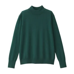 New Muji Pull col montant en laine à fine maille femme