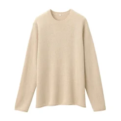Clearance Muji Pull col rond en cachemire pour homme