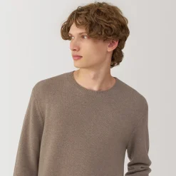 Clearance Muji Pull col rond en cachemire pour homme