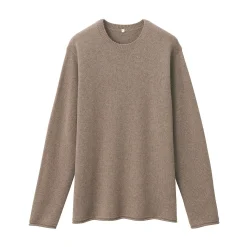 Clearance Muji Pull col rond en cachemire pour homme