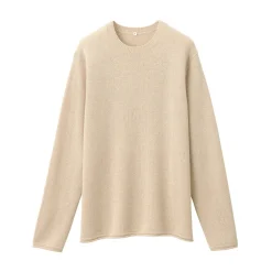Clearance Muji Pull col rond en cachemire pour homme