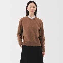 Discount Muji Pull col rond en tricot de laine moyen femme