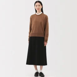 Discount Muji Pull col rond en tricot de laine moyen femme