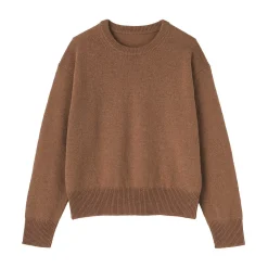 Discount Muji Pull col rond en tricot de laine moyen femme