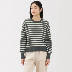 Discount Muji Pull col rond en tricot de laine moyen femme