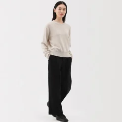 Discount Muji Pull col rond en tricot de laine moyen femme