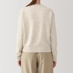 Discount Muji Pull col rond en tricot de laine moyen femme