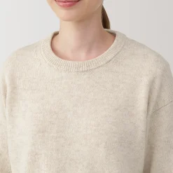 Discount Muji Pull col rond en tricot de laine moyen femme