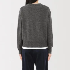 Discount Muji Pull col rond en tricot de laine moyen femme