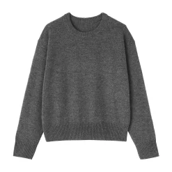Discount Muji Pull col rond en tricot de laine moyen femme