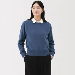 Discount Muji Pull col rond en tricot de laine moyen femme