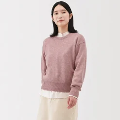 Discount Muji Pull col rond en tricot de laine moyen femme