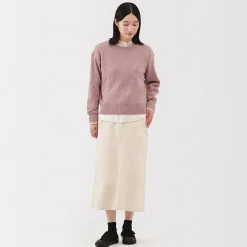 Discount Muji Pull col rond en tricot de laine moyen femme