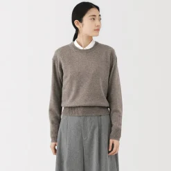 Discount Muji Pull col rond en tricot de laine moyen femme